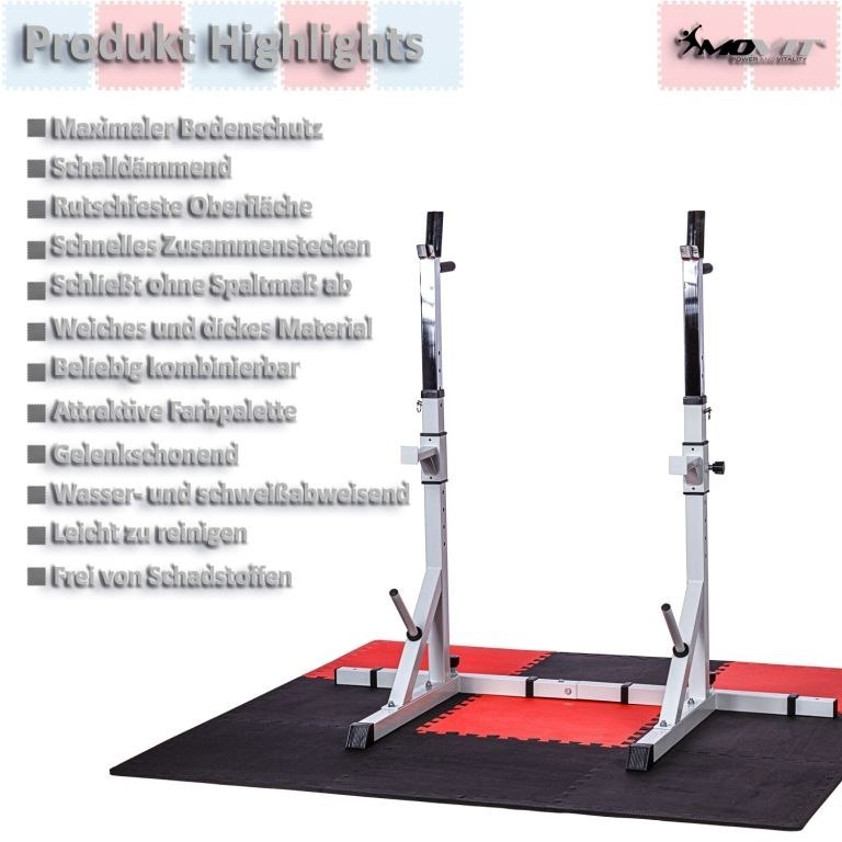 MOVIT Zestaw podkładek ochronnych, czerwony, 3 m²